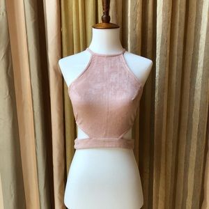 Baby pink crop top